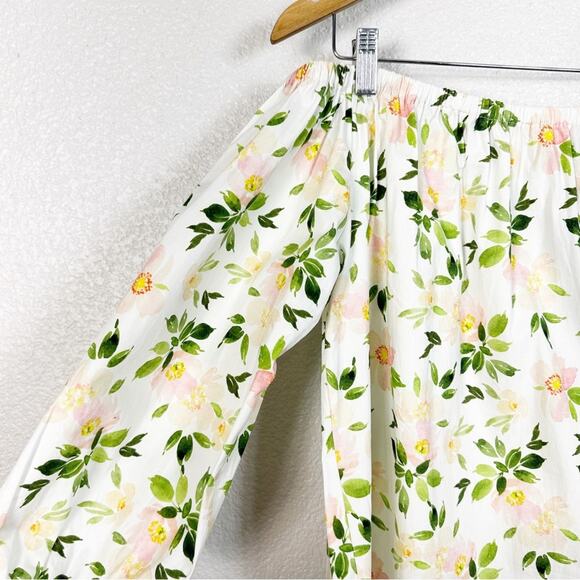 Never A Wallflower NWT Women’s Floral Print Button Back Off The Shoulder Top L - Picture 4 of 10
